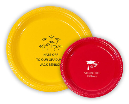 Personalized Plastic Plates for Graduation
